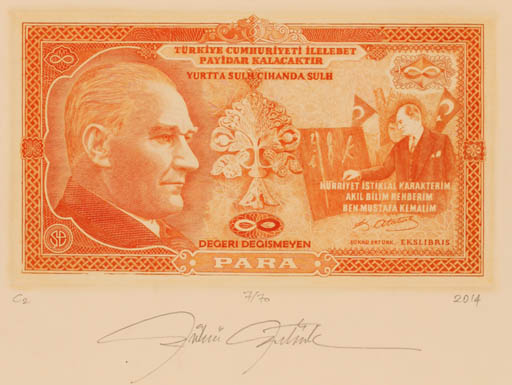 Exlibris by Sükrü Ertürk from Turkey for Sükrü Ertürk - 