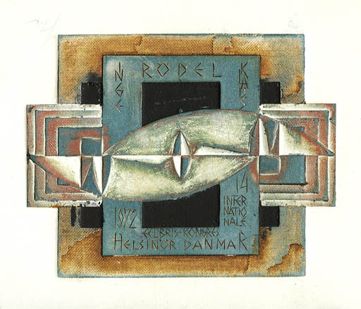 Exlibris by Antanas Kmieliauskas from Lithuania for Klaus & Inge Rödel - Abstract 
