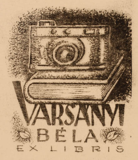 Exlibris by Jenö Kertes-Kollmann from Hungary for Bèla Varsànyi - Book Photography 