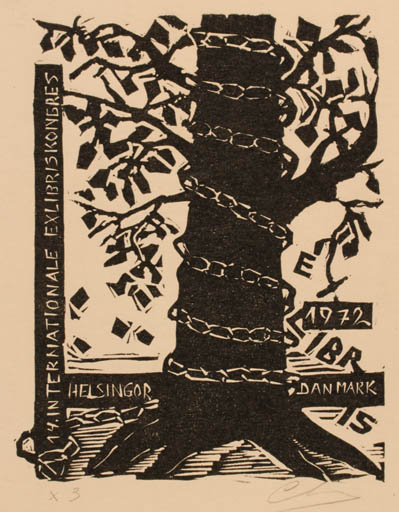 Exlibris by ? Unbekannt from Hungary for Helsingör XIV. EL Kongres - Exlibris Congress Tree 