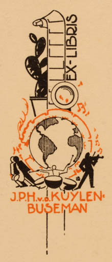 Exlibris by ? Unbekannt from Netherland for J. P. H. v. d. Kuylen-Buseman - Music 