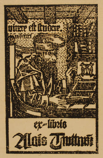 Exlibris by ? Unbekannt from Unknown for Alois Truttner - Book Interior Man 