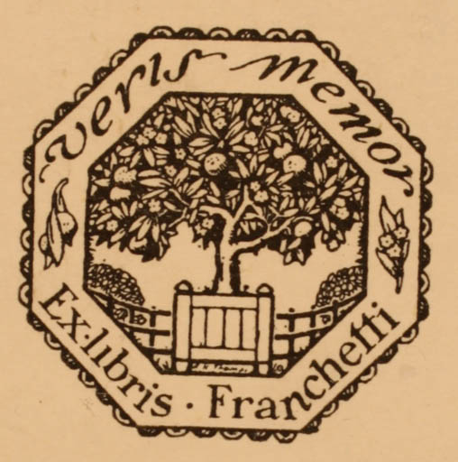 Exlibris by ? Unbekannt from Italy for ? Franchetti - Tree 