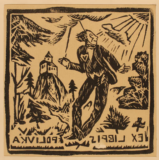 Exlibris by ? Unbekannt from Czech Republic for Vaclav Polivka - 