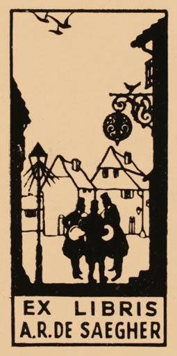 Exlibris by ? Unbekannt from Unknown for A. R. de Saegher - City 