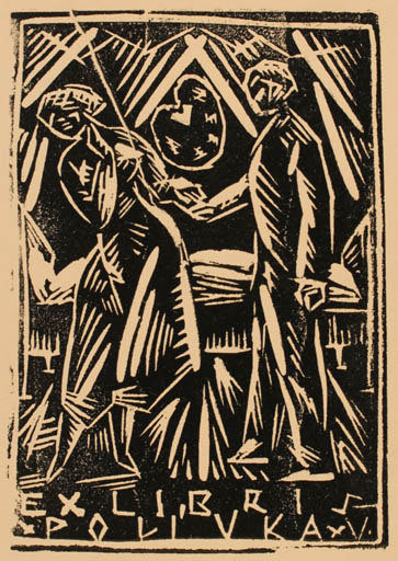Exlibris by ? Unbekannt from Unknown for Vaclav Polivka - Couple 