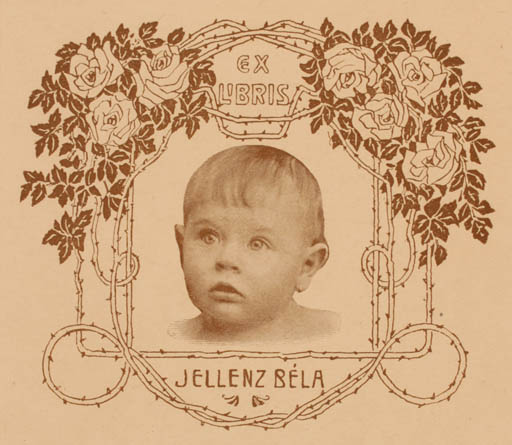 Exlibris by ? Unbekannt from Unknown for Bèla Jellenz - Child Flower Jugend 
